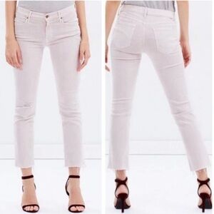 Mother The Rascal Ankle Snippet Jeans. Size 27. Color Blush.